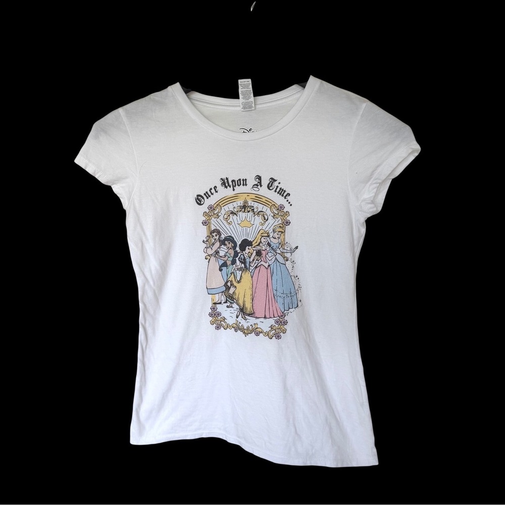 Disney Princess Once Upon A Time White T-Shirt Women Medium‎ District